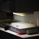 Tiny vials are suspended in an Intelliqube machine