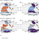 Four world maps showing Pangaea