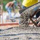 Stock image of pouring concrete