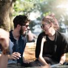 Group of youth  smoking outdoors