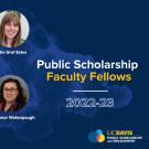 Graphic: Public Scholarship Faculty Fellows, 2022-23, with six headshots