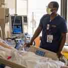 A nurse at work at UC Davis (Wayne Tilcock/UC Davis)