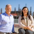 Man and woman at UC Davis construction site