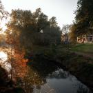 A sunset over the Arboretum Waterway.