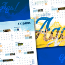 UC Davis campus poster calendar, 2022-23, featuring "Aggies" in script