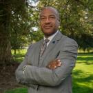 Chancellor Gary S. May on the Quad.