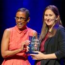 LeShelle May presents award to Colleen Bronner.