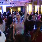 students dance at silent disco