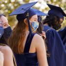 Graduates wearing face coverings.