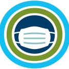 "Healthy Davis Together" logo, mask only, in circles