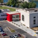 SMUD Museum of Science and Curiosity, from drone