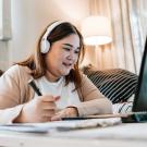 Student at laptop