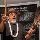 Man performs blessing in front of Mondavi Center