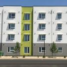 The Green apartment complex, exterior, UC Davis