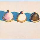 Painting of three cupcakes