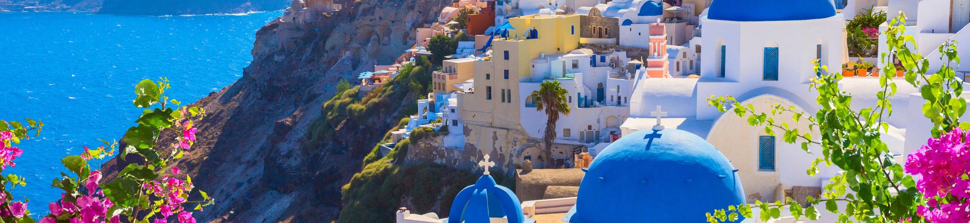 An aerial view of a greek village