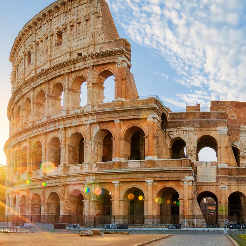 A view of the Roman Coliseum