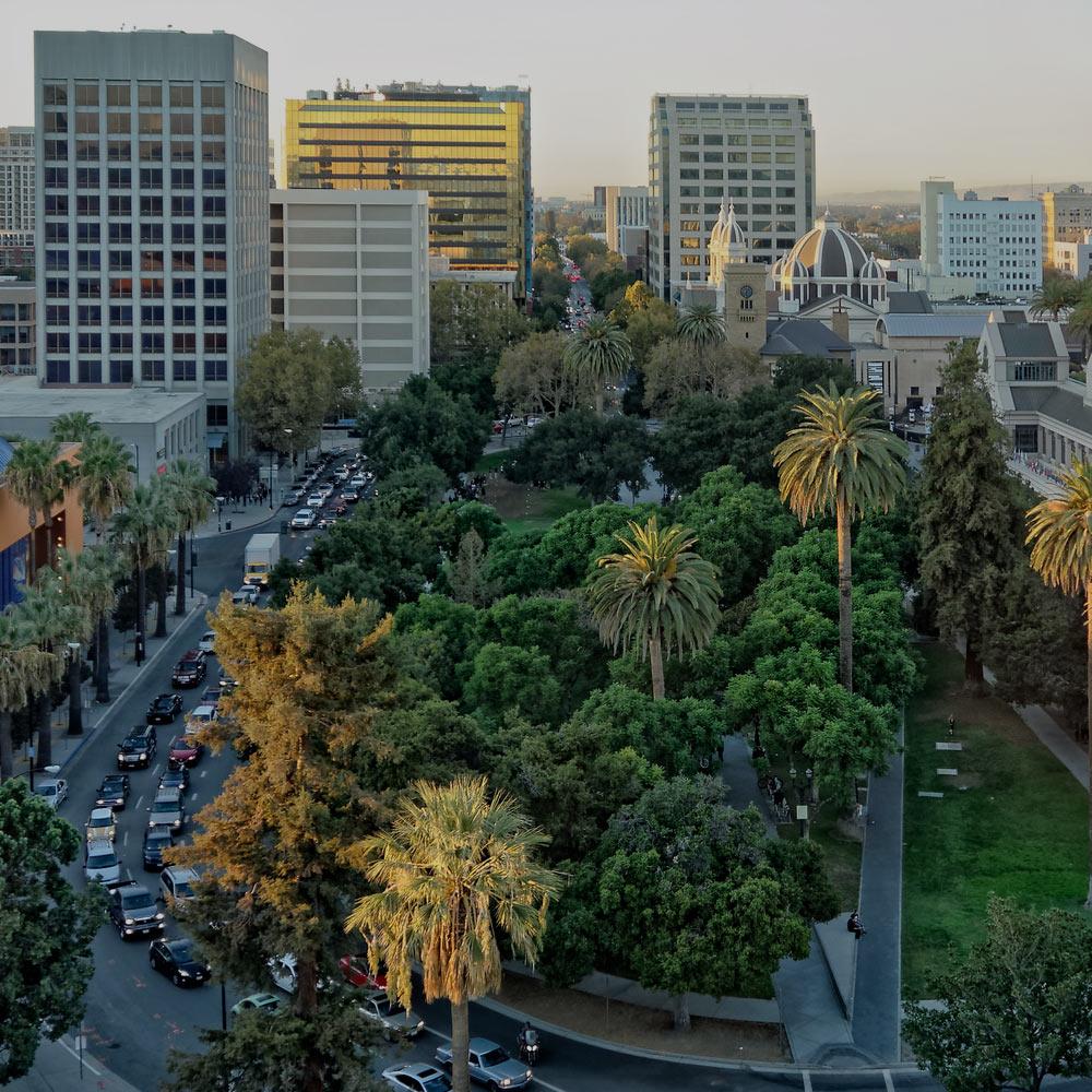 A view of downtown Santa Clara