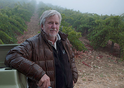 Portrait of John Williams in a vineyard