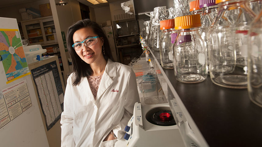 Woman in scientific laboratory