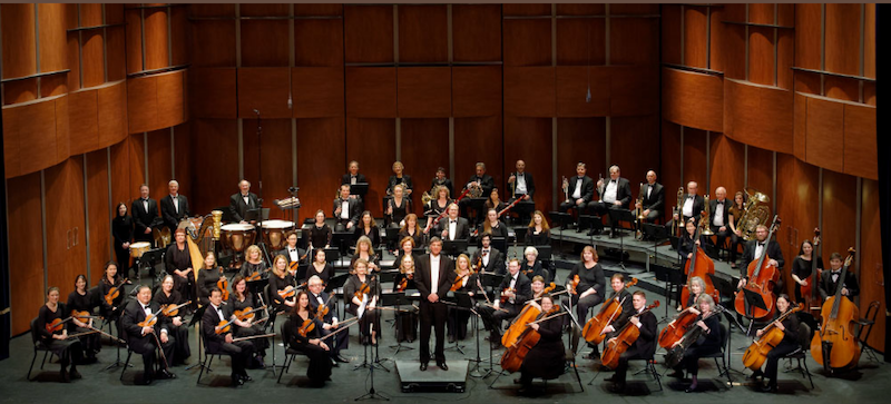 The Folsom Lake Symphony on stage.