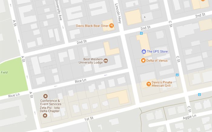 map of area surrounding hazardous materials incident