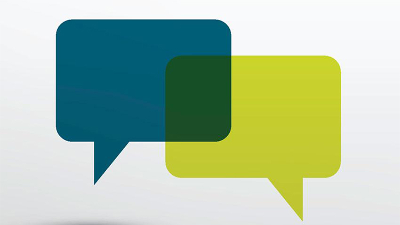 Two dialogue bubbles